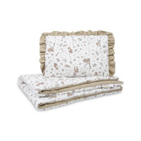 Спален комплект двулицев за бебешко креватче Forest Beige 75х95 25X35