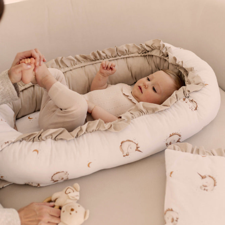 Бебешко гнездо Cotton Unicorn Beige 80x45 см