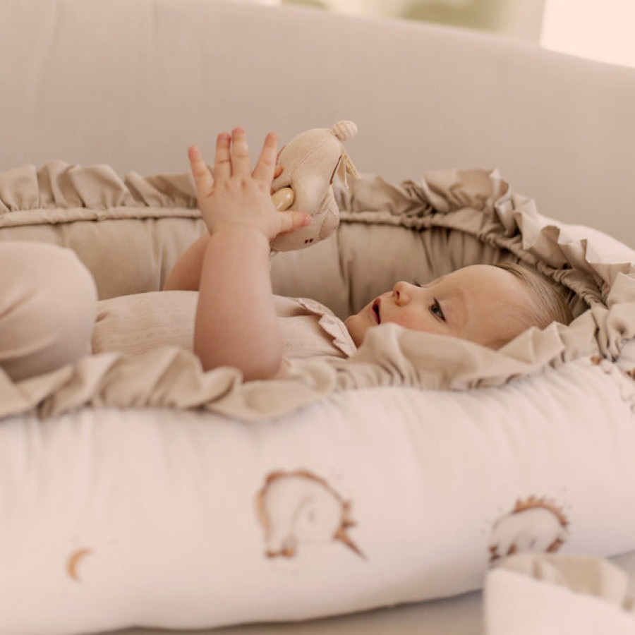 Бебешко гнездо Cotton Unicorn Beige 80x45 см