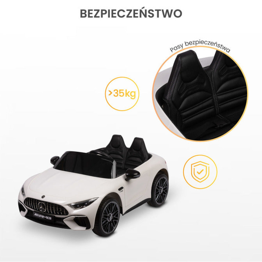 Детска електрическа кола Mercedes Sl63 бяло