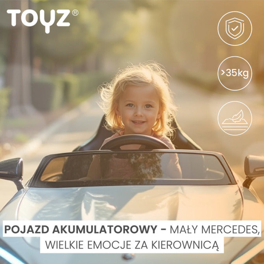 Детска електрическа кола Mercedes Sl63 бяло