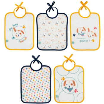 Комплект 5 броя лигавника 20x25 см - Toutou Babycalin