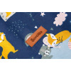 Кош за играчки Лисици тъмно син 35х47 см