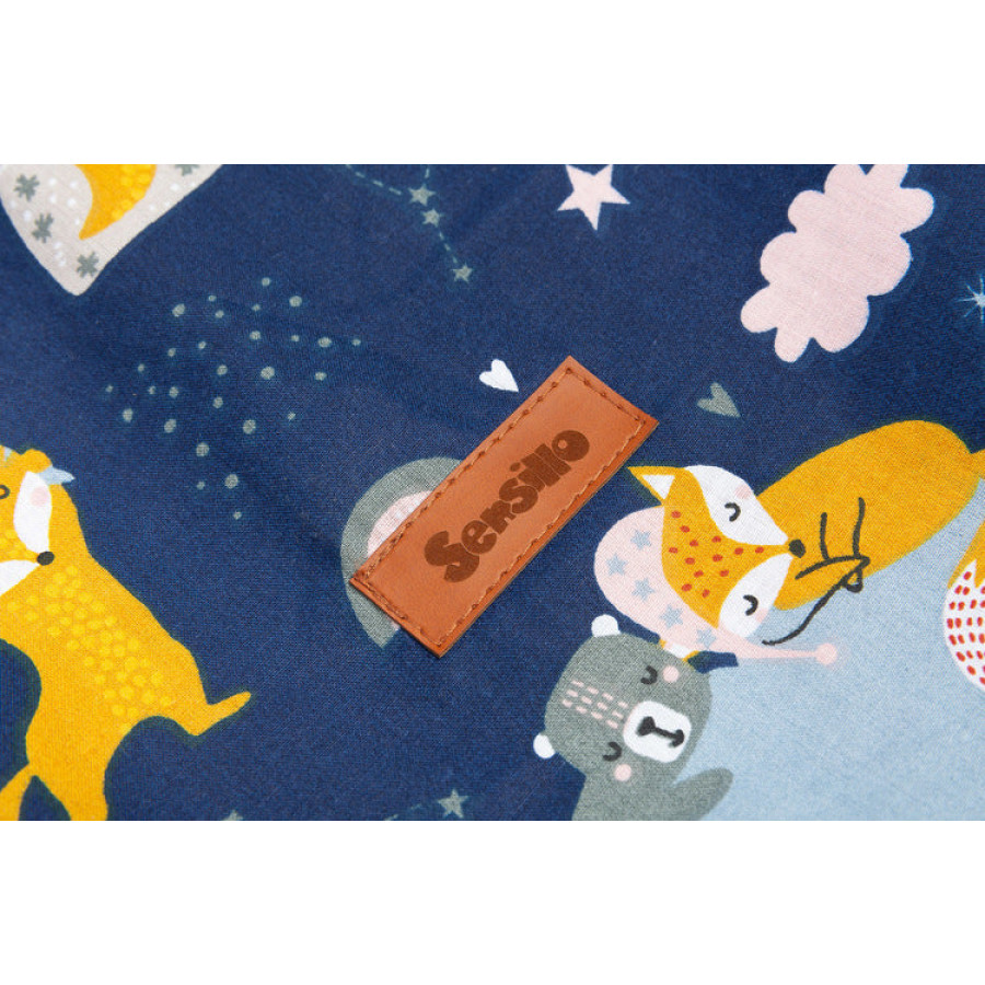 Кош за играчки Лисици тъмно син 35х47 см