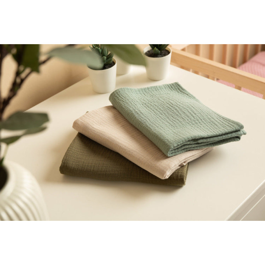 Муселинови пелени Uniform Green 3 броя 60х80 см
