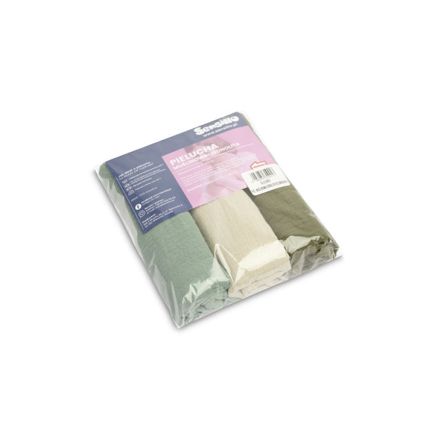 Муселинови пелени Uniform Green 3 броя 60х80 см