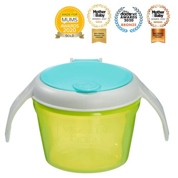 Купа за хранене без разсипване Зелена Vital Baby