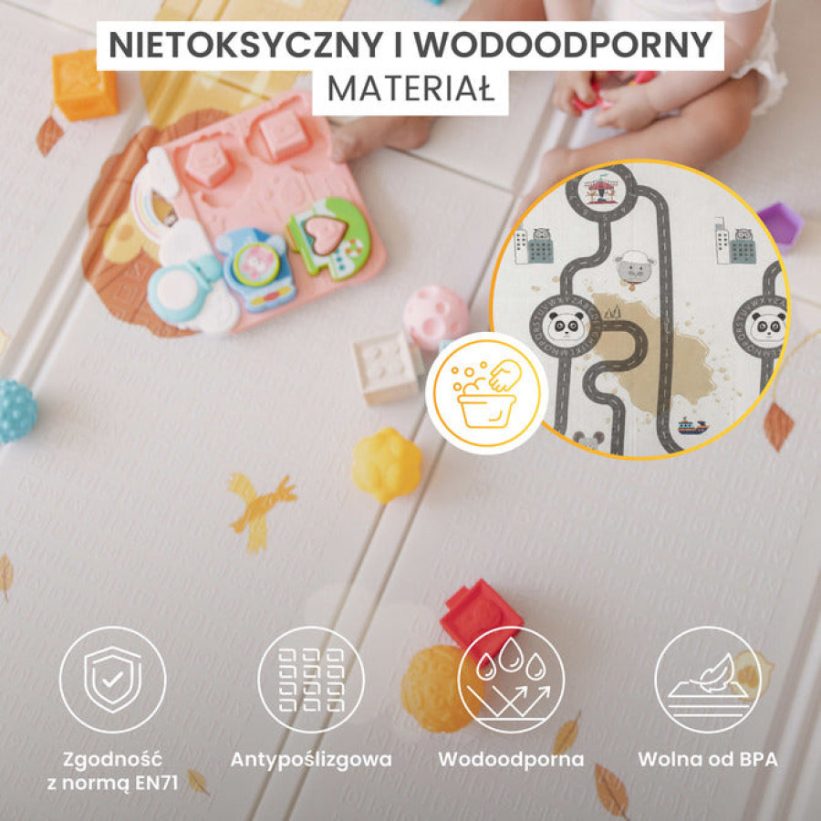 Многофункционална постелка за игра Град 200х150 см