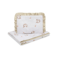 Спален комплект двулицев за бебешко креватче Unicorn Beige 75X95 25X35 см