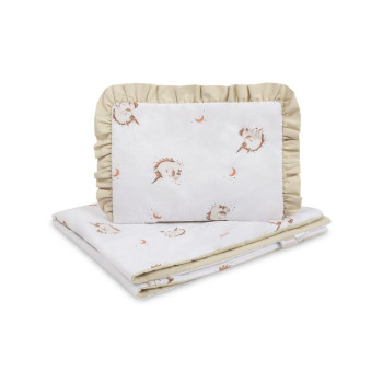 Спален комплект двулицев за бебешко креватче Unicorn Beige 75X95 25X35 см