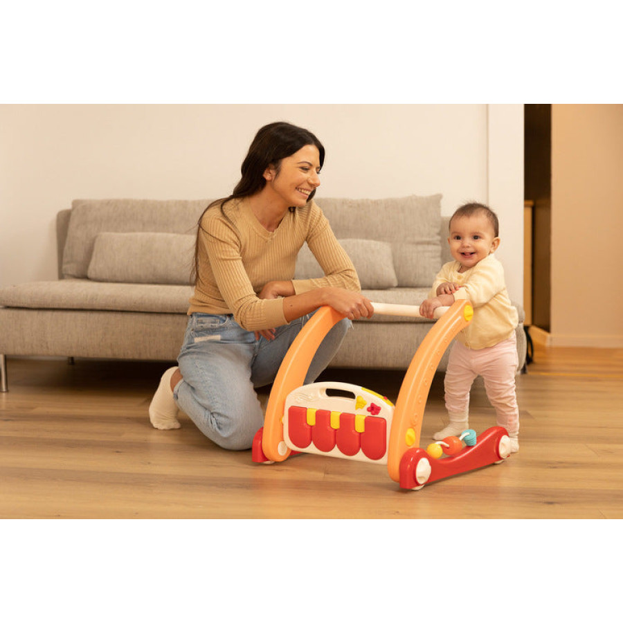 2в1 проходилка с музикална подложка синя Caretero Toyz