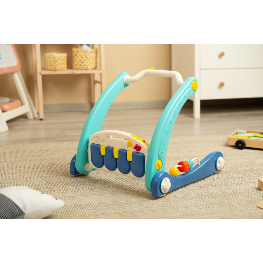 2в1 проходилка с музикална подложка синя Caretero Toyz