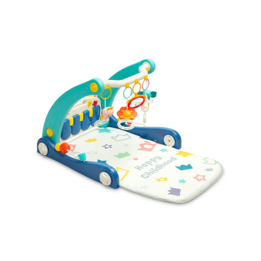 2в1 проходилка с музикална подложка синя Caretero Toyz