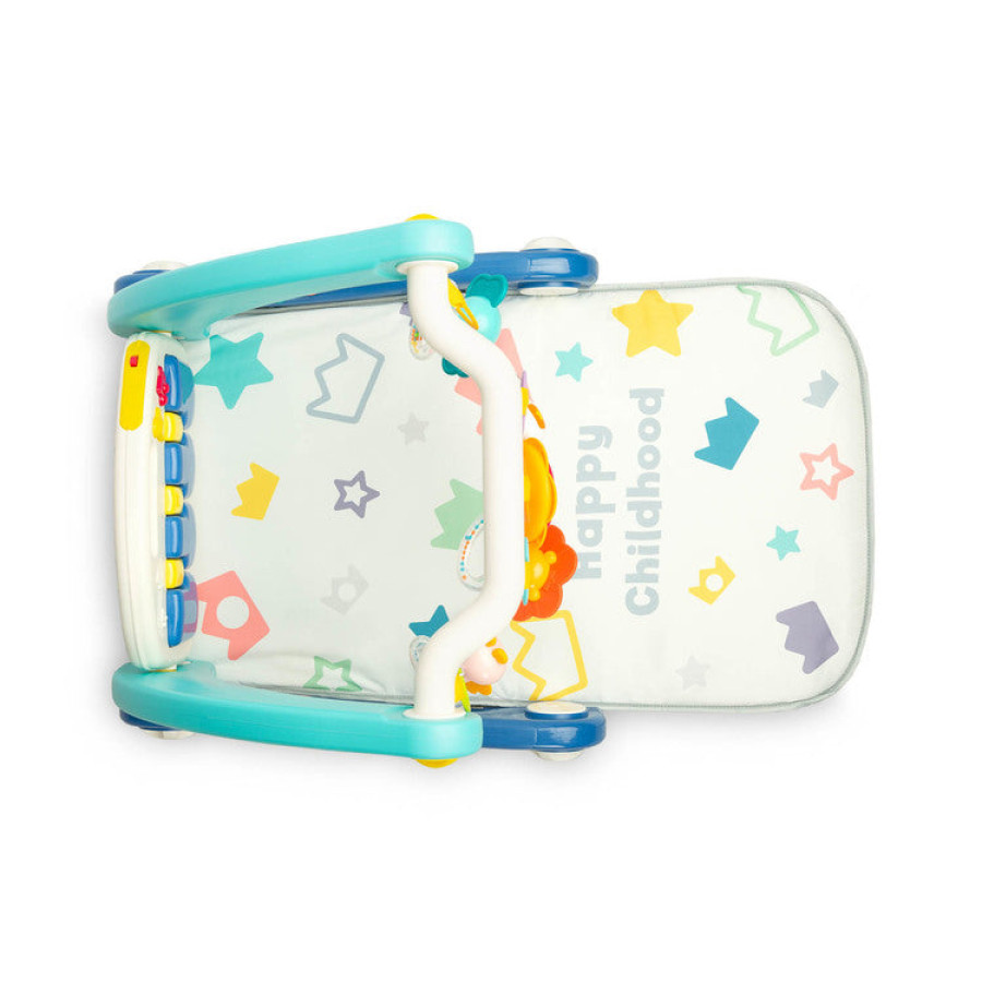 2в1 проходилка с музикална подложка синя Caretero Toyz