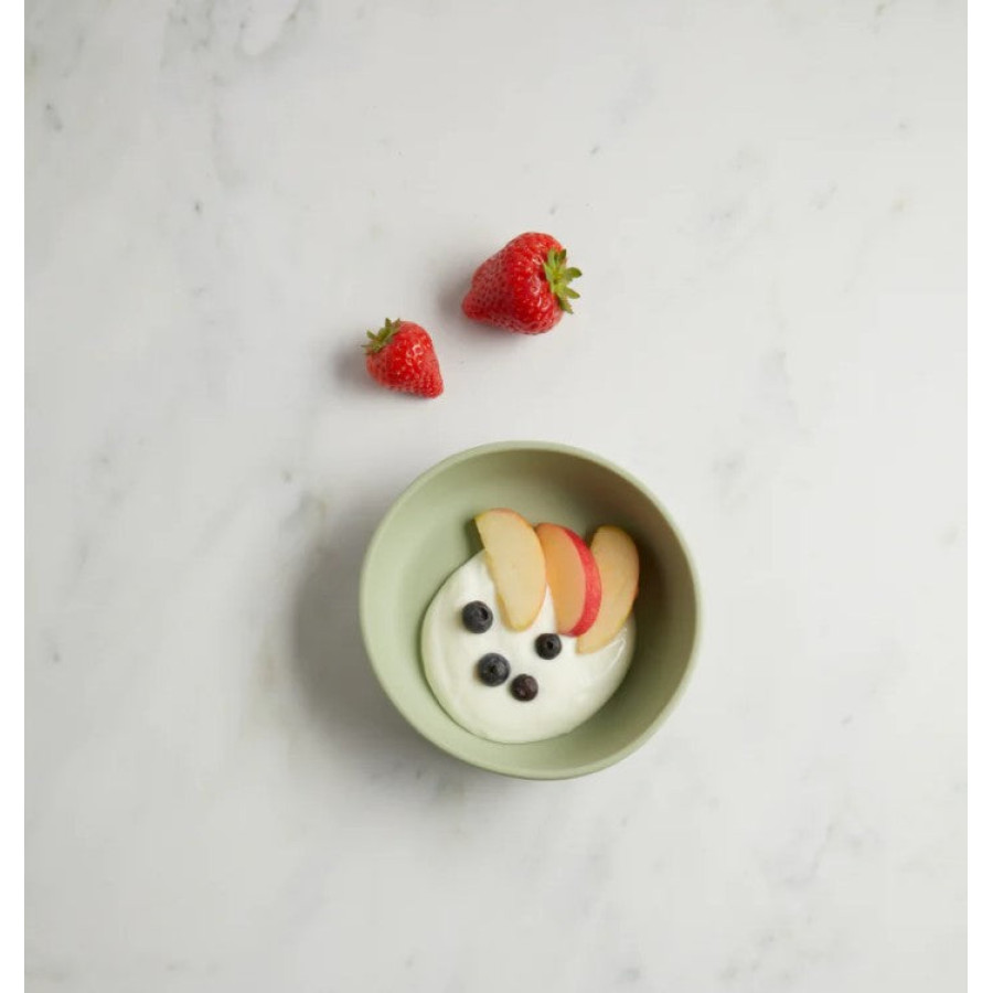 Комплект силиконова купа с вакуум и лъжичка Mint Vital Baby