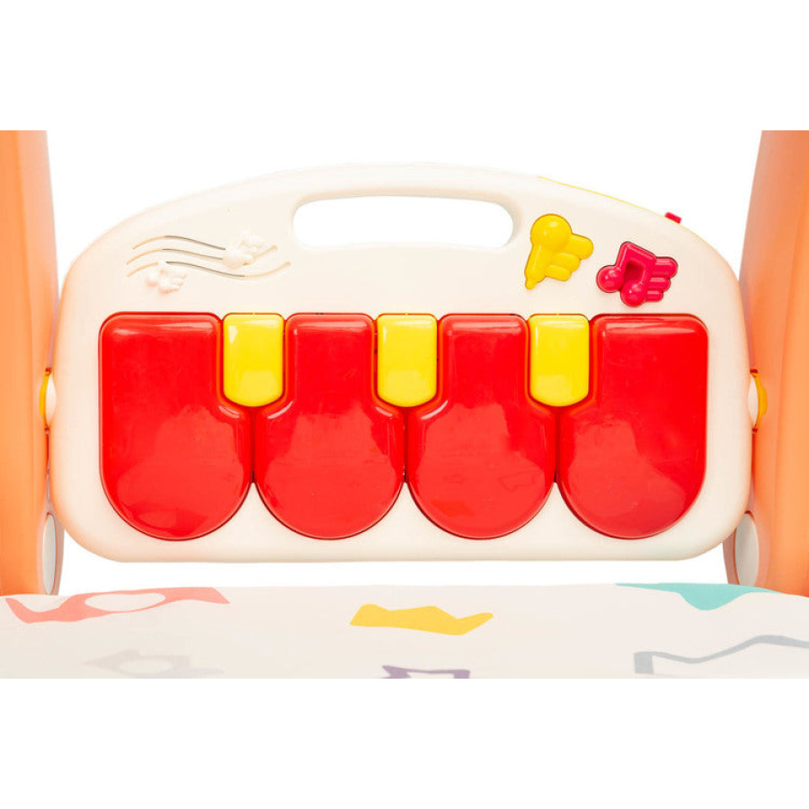 2в1 проходилка с музикална подложка розова Caretero Toyz