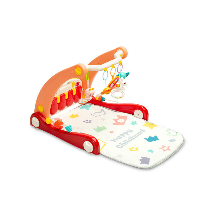 2в1 проходилка с музикална подложка розова Caretero Toyz