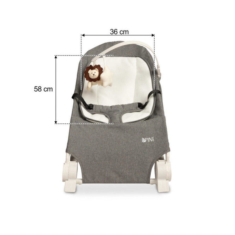 Шезлонг Bouncer Pine Grey Caretero