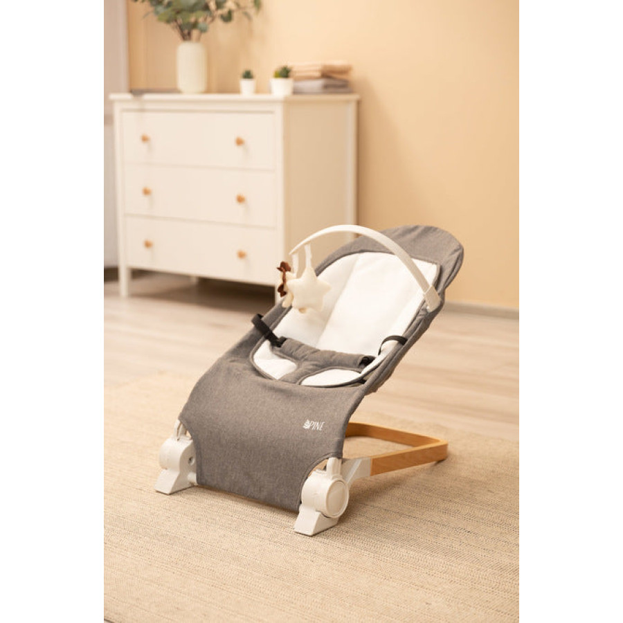 Шезлонг Bouncer Pine Grey Caretero