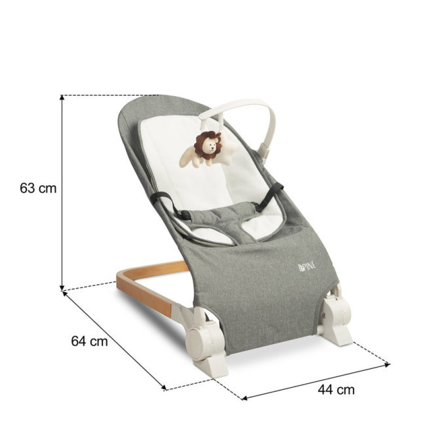Шезлонг Bouncer Pine Grey Caretero