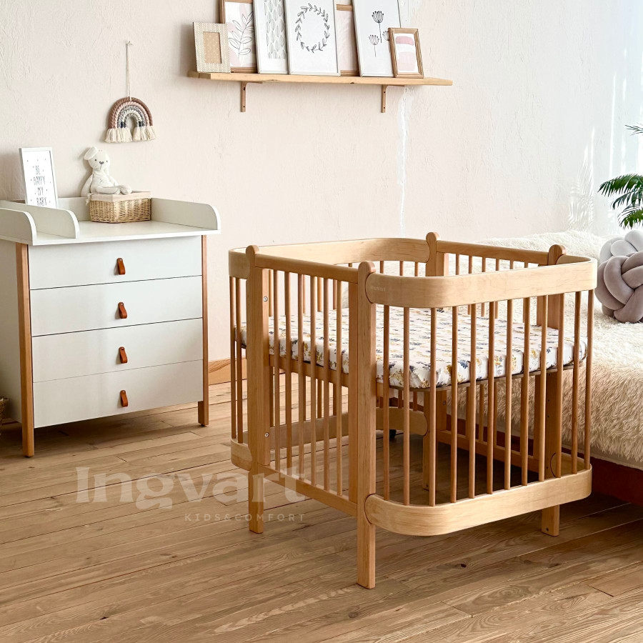 Трансформиращо легло 5в1 Nika 60x95/60x120см натур Ingvart Трансформиращо легло 5в1 Nika 60x95/60x120см натур Ingvart