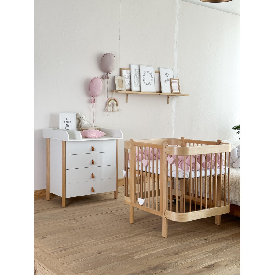 Трансформиращо легло 5в1 Nika 60x95/60x120см натур Ingvart Трансформиращо легло 5в1 Nika 60x95/60x120см натур Ingvart