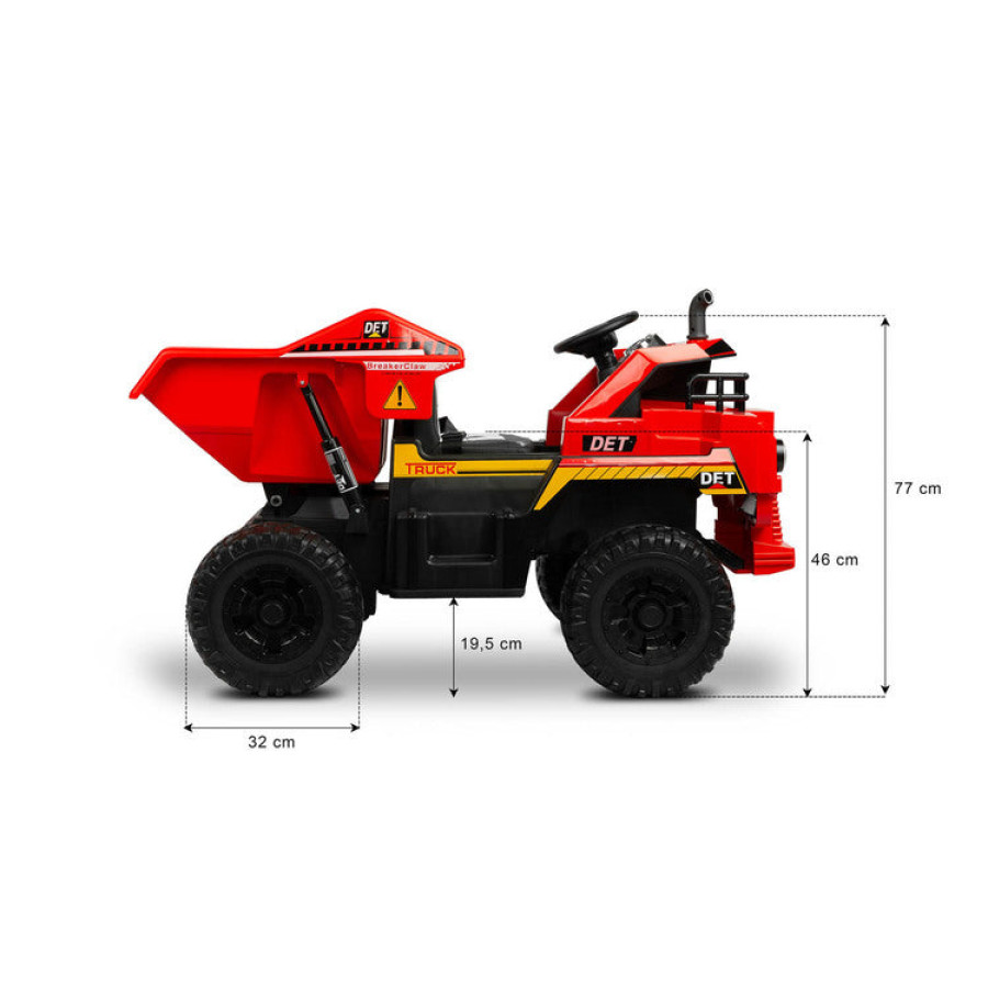 Акумулаторна кола самосвал червен