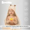 Бебешка хавлия с качулка Bathfriends 100X100 см Слон сив