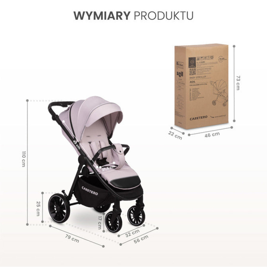 Бебешка Количка Agil черна