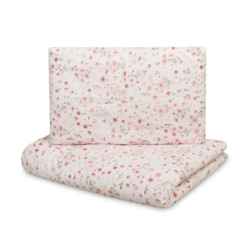 Детски спален комплект с олекотена завивка 2 части Розови цветя 100х135 см