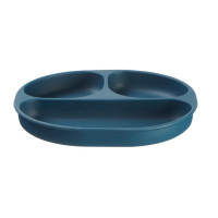 Силиконова чиния с вакуум 4+ месеца Синя