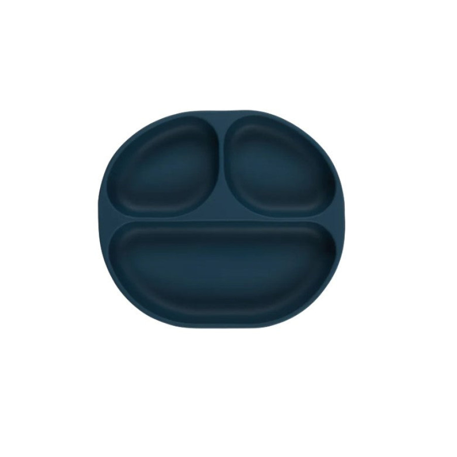 Силиконова чиния с вакуум 4+ месеца Синя Силиконова чиния с вакуум 4+ месеца Синя