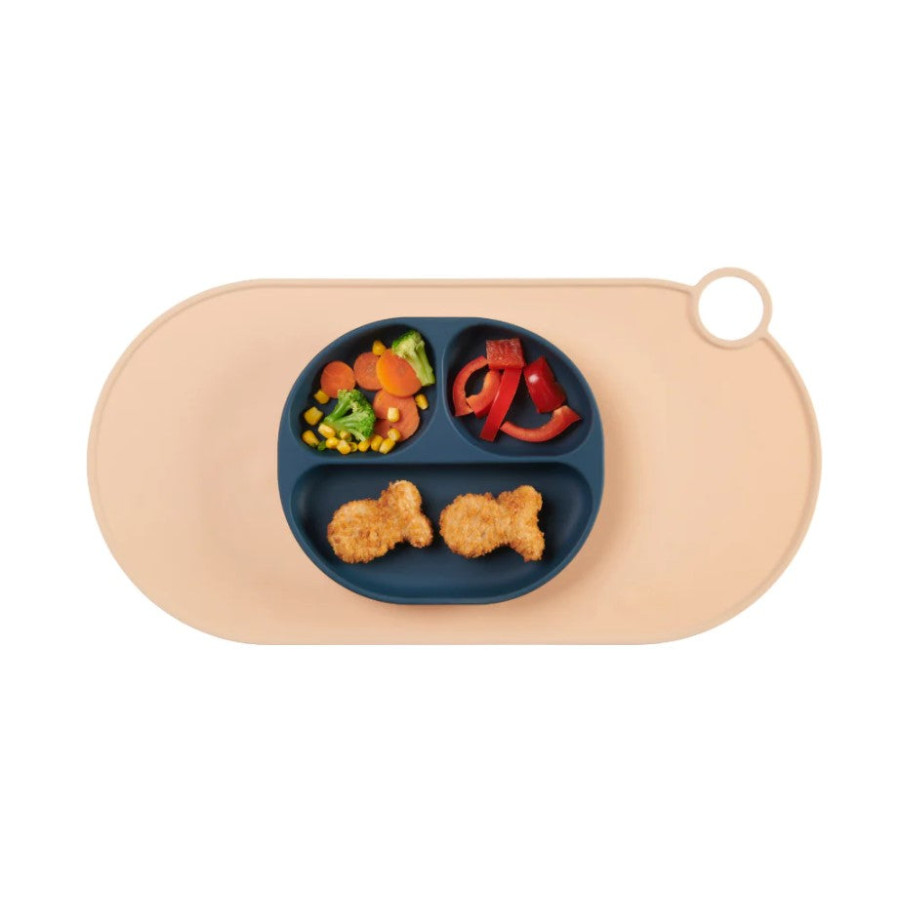 Силиконова чиния с вакуум 4+ месеца Синя Силиконова чиния с вакуум 4+ месеца Синя