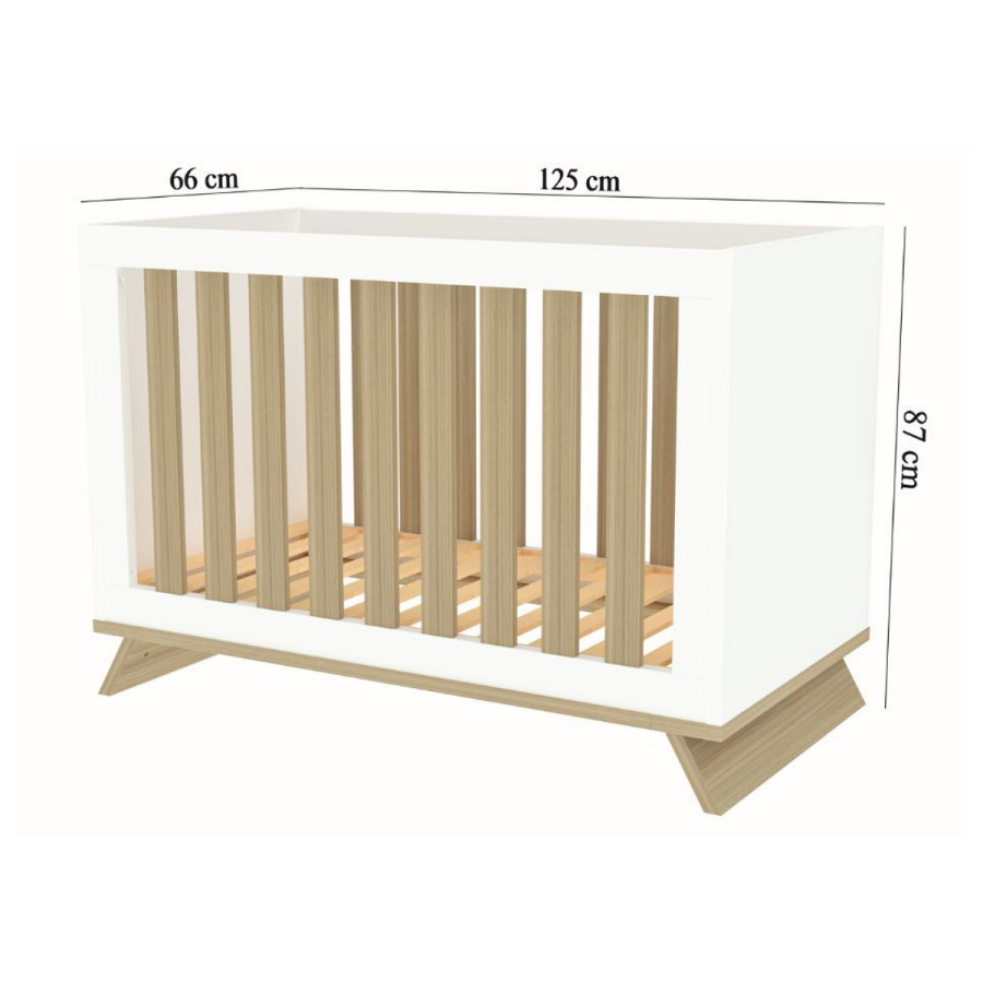 Бебешко легло Faktum Sienna White 60x120 см