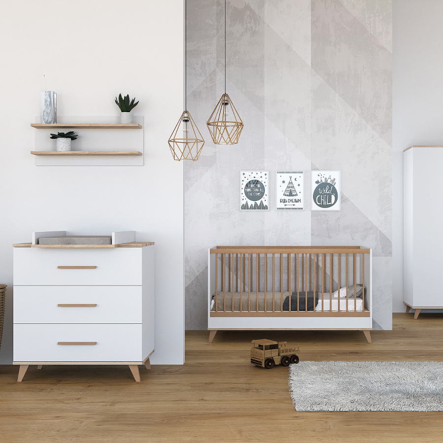 Скрин за детска стая Faktum Flip White & Oak