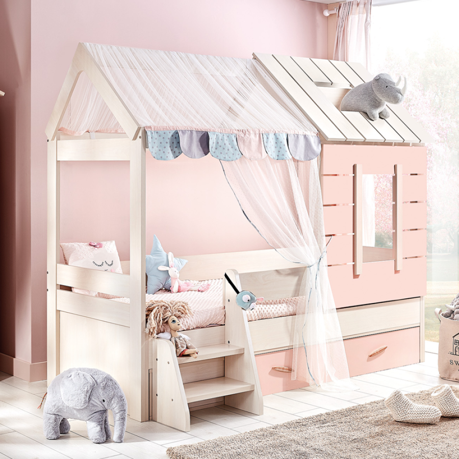 Детско легло къща Pink House - 90 х 200 cm - розово