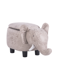Детска табуретка с ракла - сив слон