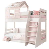 Двуетажно детско легло Pink House - дясно