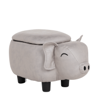 Детска табуретка с ракла Сиво прасе