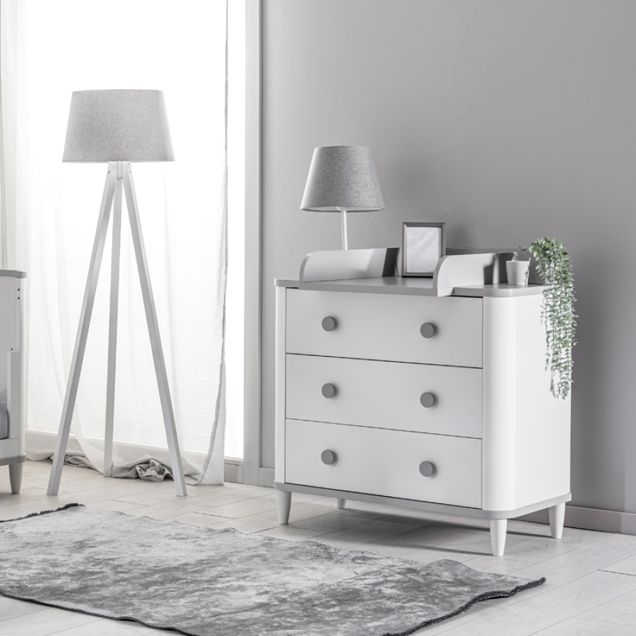 Скрин за дрехи с три чекмеджета Aden