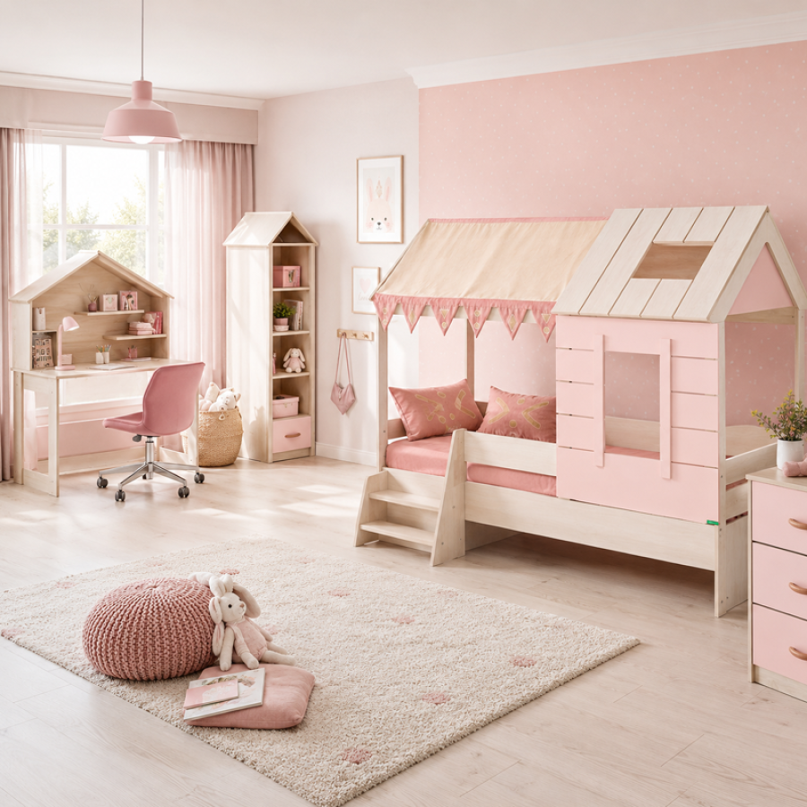 Детско легло къща Pink House 90 х 200 cm