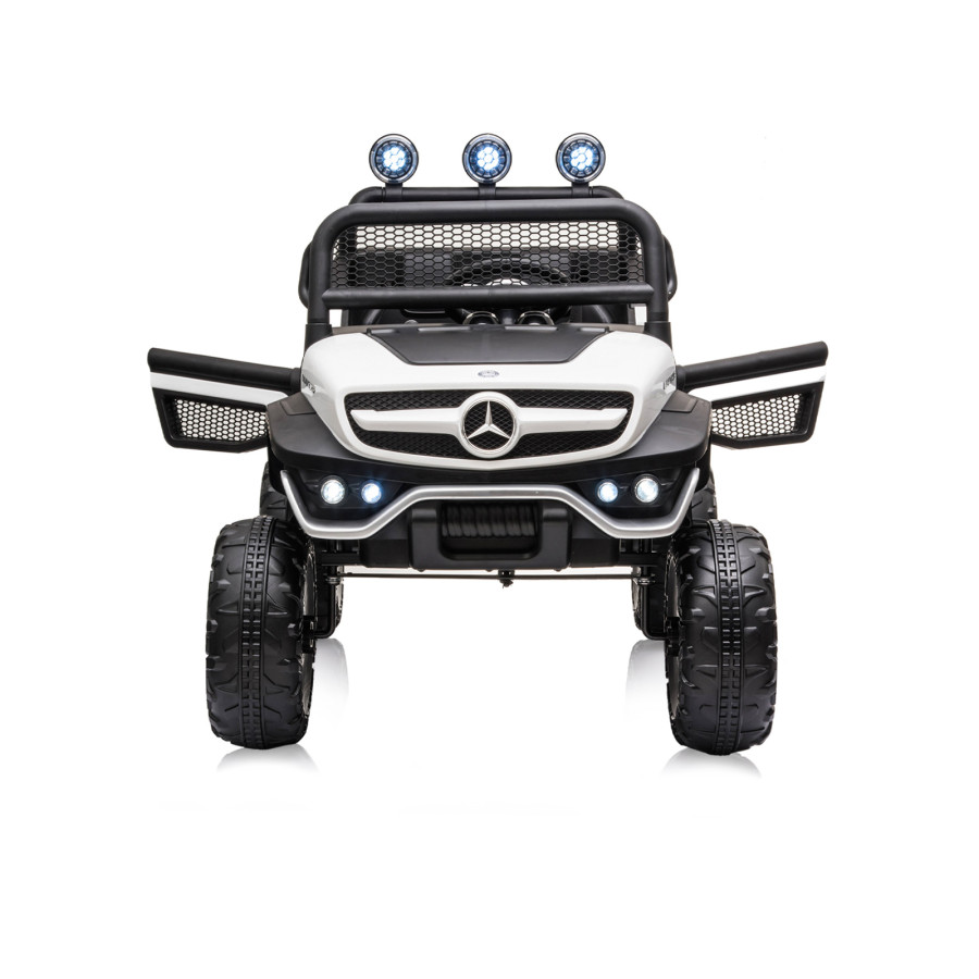 Eлектрически джип Mercedes UNIMOG бял EVA гуми