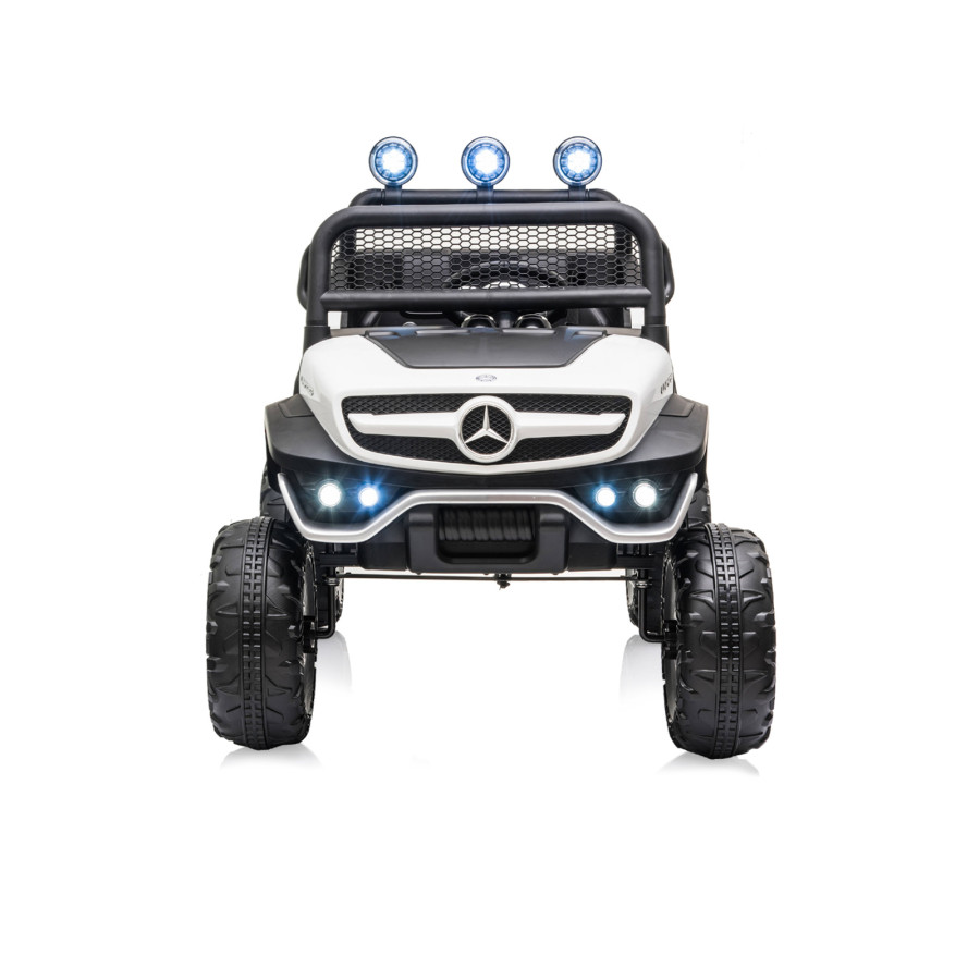 Eлектрически джип Mercedes UNIMOG бял EVA гуми