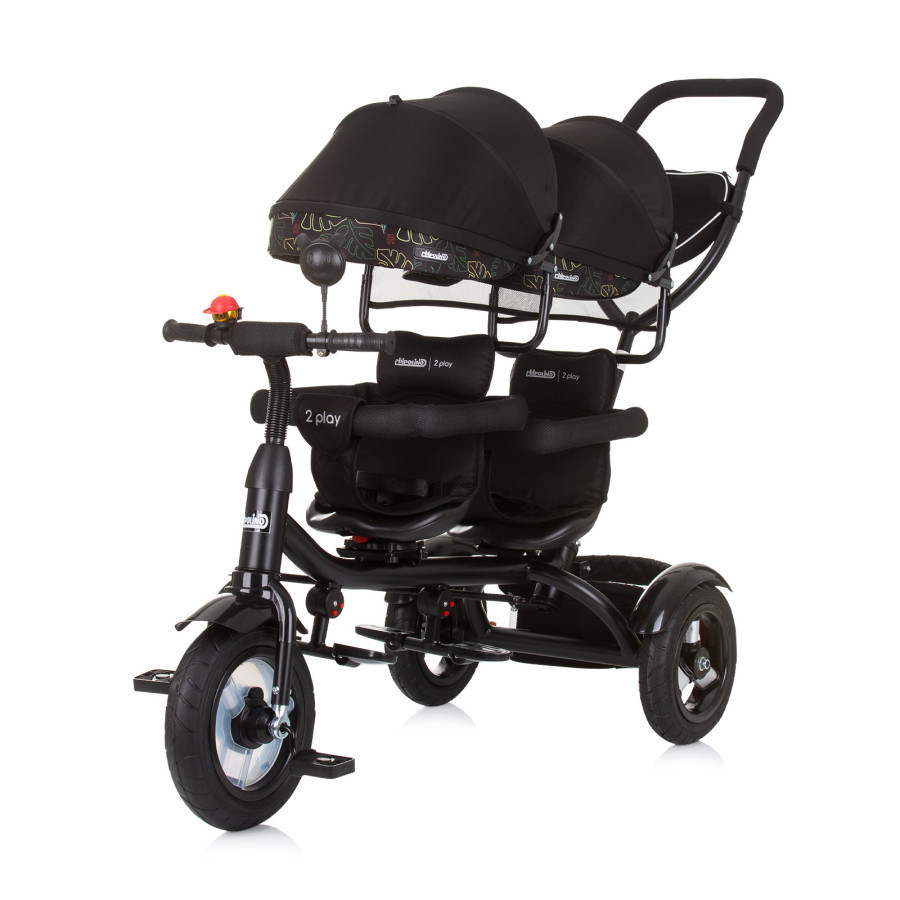 Триколка за близнаци 2PLAY обсидиан/листа