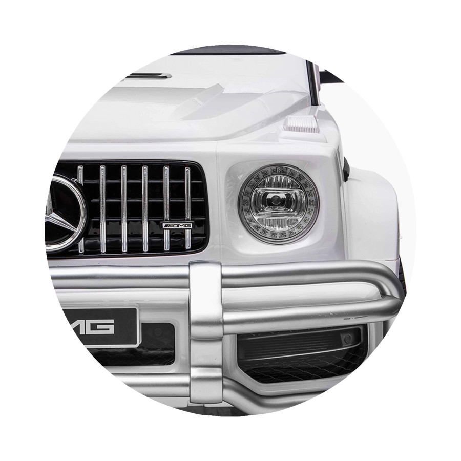 Eлектрически джип Mercedes G63 за две деца бял EVA гуми