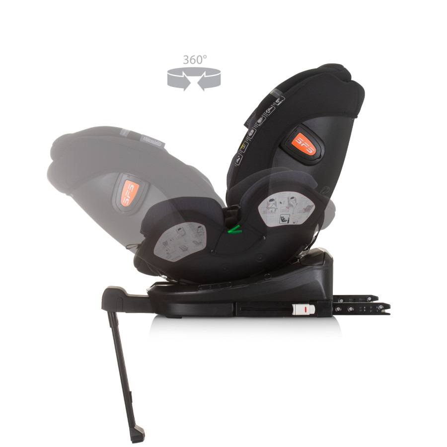 Стол за кола 360 I-size 40-150 Торино обсидиан