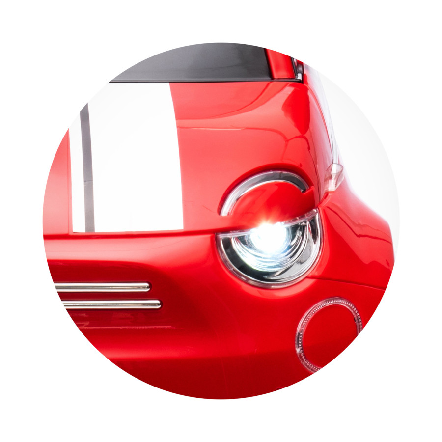 Електрическа кола FIAT 500 червена