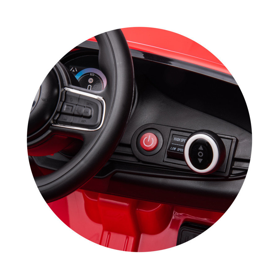 Електрическа кола FIAT 500 червена
