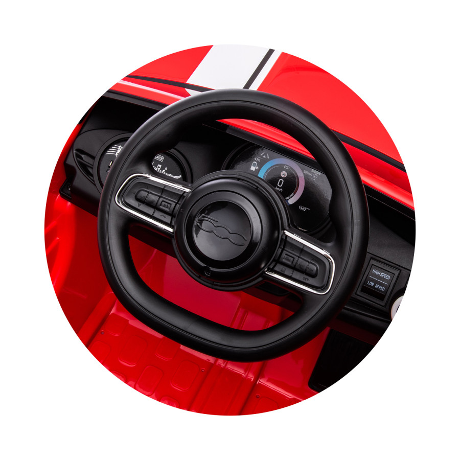Електрическа кола FIAT 500 червена