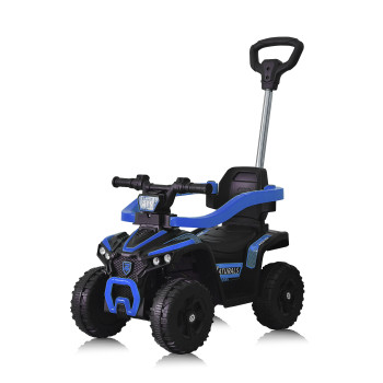 Количка за яздене с дръжка ATV синя